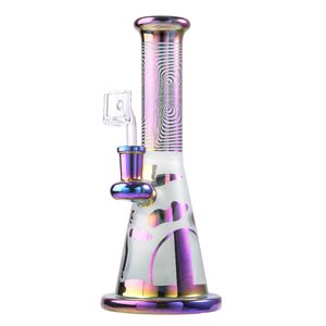 Mini Kleine 9 Inch Hookahs Rainbow Kleurrijke Olie DAB Rigs Douchekop Percolator Glas Bong Cartoon Stijl 14mm Gezamenlijke Waterleidingen met Banger