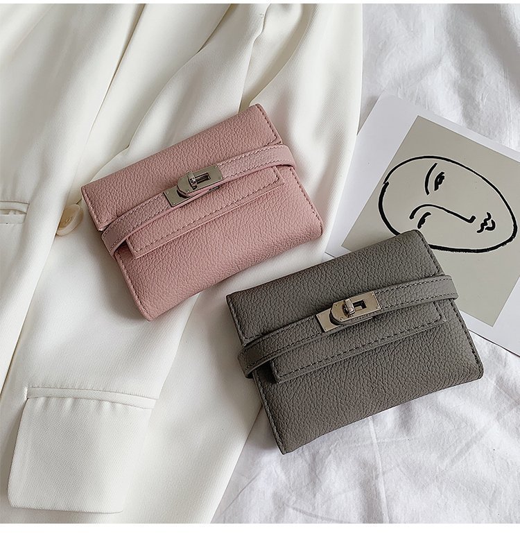 Mini liten väska kvinnors nya mode korta plånbok kedja påse singel axel crossbody lås noll plånbok