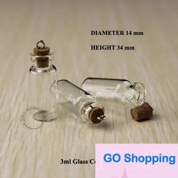 Mini kleine glazen flessen flesjes potten met kurken decoratieve kurkglas testbuisfles met kurk voor hangers mini 50 stks