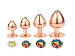 Mini kleine medium grote set kristallen hart ronde roos goud regenboog metaal anale kralen buttplug sieraden inzet vibrator sexy speelgoed237y7634456