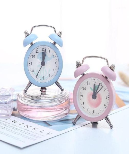 Mini petites horloges de chevet muet rétro snooze de voyage