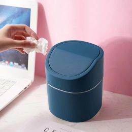 Mini petit bac de bac de bureau poubelle poubelle en plastique de bureau à la maison poubelle peut tas de poubelle à poubellerie
