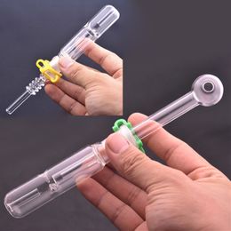 Mini kit de recolección de vidrio de 14 mm para fumar con recipiente de aceite o clip Keck de punta de clavo de cuarzo para bong de plataforma de dab de agua