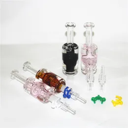 Mini Smoking Liquid Glycerine Inside Skull Nectar Kit met roestvrijstalen kwartspunt 14 mm glazen pijp micro set