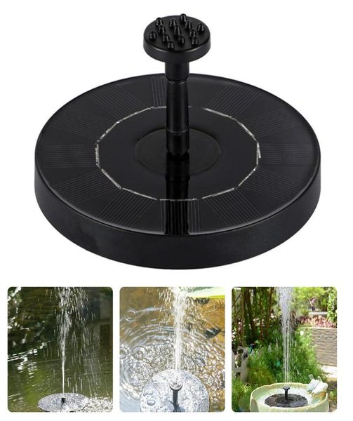 Mini fontaine solaire Solar Water Fountain Garden Pool Pool Pond Outdoor Panel Solar Garden Decoration1183614