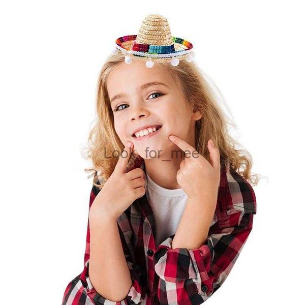 Mini Sombrero Party Hats Mini Sombrero Chapeaux Baby Fiesta Party Favors De Ma-yo Costume Accessoires Festival Carnaval Mexicain Partie HKD230823