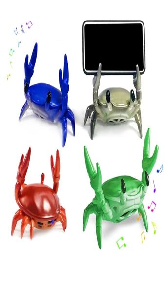 Mini-haut-parleur du support de téléphone de crabe Bluetooth Forme d'animal sans fil super haut conception exquise1196792