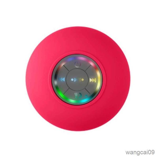 Mini haut-parleurs Bluetooth, haut-parleur de douche, sans fil, étanche, avec Radio et lumières LED multicolores, ventouse, livraison directe