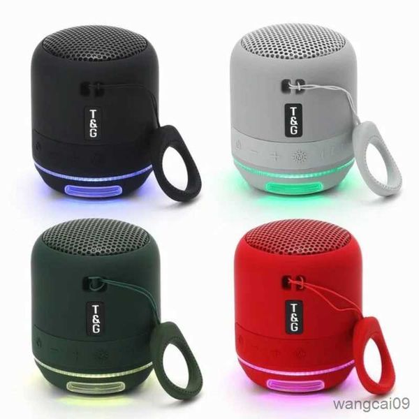 Mini haut-parleurs Mini haut-parleur Bluetooth avec USB AUX mains libres lumière LED son stéréo sans fil Sport de plein air nouveau bureau nouveau R231028