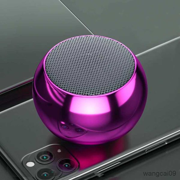 Minialtavoces pequeños, minialtavoz portátil con caja de Metal, Bluetooth 5,0, altavoz de regalo con un botón, caja de música inalámbrica