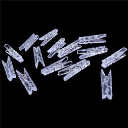 Mini Spring Clear Transparent Clips Kleding Papier Peg Pin Clothespin Craft Clips Party Woondecoratie LX2253