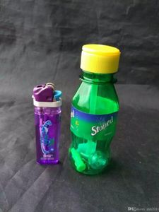 Mini Sprite Manguera de agua Bongs de vidrio Accesorios, Pipas de vidrio para fumar Mini colores multicolores Pipas de mano La mejor pipa de vidrio con cuchara