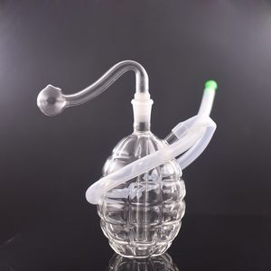 Mini grenade Verre Brûleur à mazout Bong à eau pour plates-formes pétrolières Bongs à eau petit brûleur à mazout tuyau d'eau Ash Catcher Narguilé Pipe