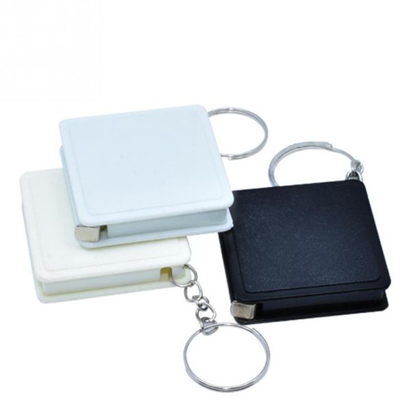 Mini carré pratique ruban à mesurer porte-clés anneau porte-fob cadeau ruban à mesurer