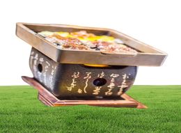 Mini carré Barbecue de rock panan japonais Text Barbecue grills BBQ sur table teppanyaki steak plaque à haute température Plaque en pierre 03223014938