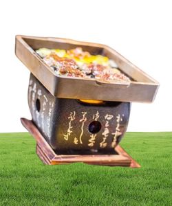 Mini Square Rock Barbecue Pan Japanse tekst Barbecue Grills BBQ op tafel Teppanyaki Steak Plate Hoge temperatuur stenen plaat 03227134332