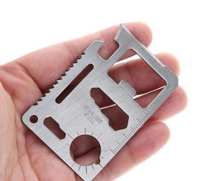 Mini sierra de acero inoxidable herramienta de tarjeta de crédito múltiple de bolsillo portátil de supervivencia al aire libre Herramientas para acampar Knife7427755