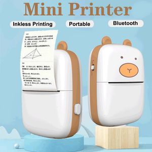 Mini Sticker Printer met Bluetooth Wireless Portable Thermal Printer voor Smart Phone Mobile Printer Smart PO Printer 240430