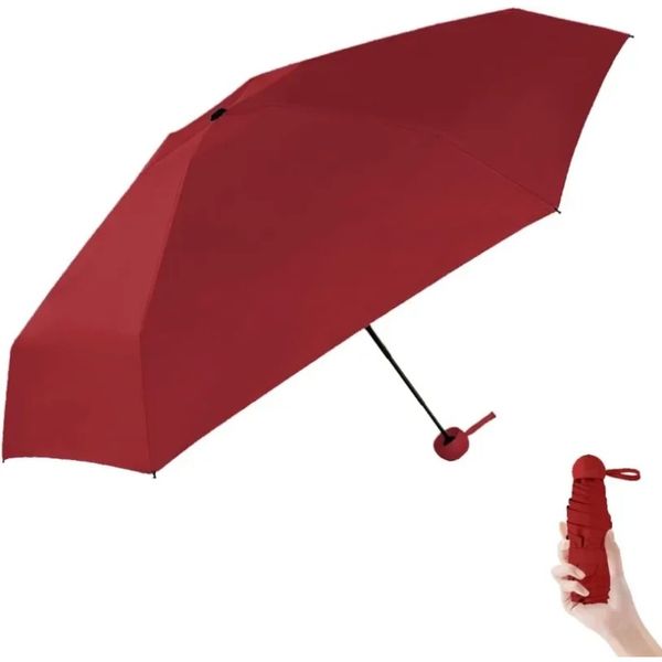 Mini Sunshine Umbrella Pocket, petite et pratique, à 50% pliée, parapluie de poche résistant aux UV avec parhamère de colle noire