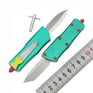 Mini Tactical Dinosaur Bounty Hunter Pocket Knife D2 Blade Dual Action Aluminium Legering Camping EDC Survival Tool Knives