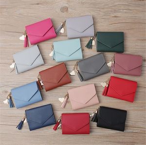 Mini Tassel Wallet Women Fashion Purse Vrouw Korte mini -portemonnee Koreaanse studenten Lovely Turn Turn Vrouwelijke kleine portemonnee voor vrouwen DB499