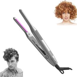 Mini Teddy Wave Portable Thinnest Plate Morgan Pencil Fer à lisser Bigoudi Fer à friser pour cheveux courts unisexe Barbe Styler 220727