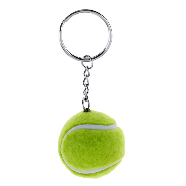 Mini llavero de pelota de tenis, adorno para teléfono móvil, recuerdo de tenis