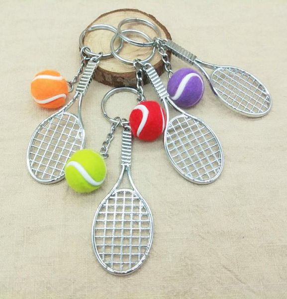Mini Tennis mignon porte-clés sac pendentif à breloque boule ornements femmes hommes enfants porte-clés Fans de sport Souvenir cadeau d'anniversaire Whole8769759