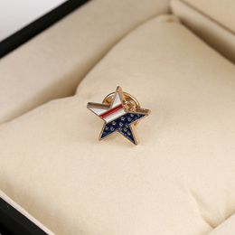 Mini The Old Glory Star Shape Broche American Flag Broches Pak Revers Pin voor Gift Party