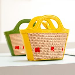 Mini The Tote Summer Basket Designer Beach Bolsa para mujer Tropicalia Micro Luxury Straw Clutch Raffias Bag Tawave Hobo Pochette Travel Crossbody Handsel