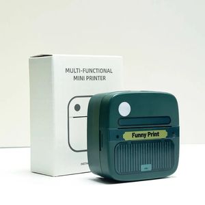 Mini imprimante thermique Imprimante portable pour l'étiquette d'étude de bureau Imprimante de bureau compatible avec le téléphone PC 203dpi 240420