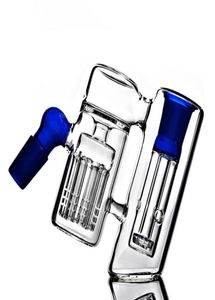 Mini épais verre bleu vitre 14 mm Catcher de cendres Fumer Pipes 18 mm Catcher de cendres pour bangs en verre