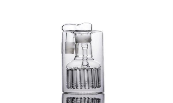 Mini Bong de vidrio grueso 18 mm Ash Catcher Stereo Matrix perc 18 mm juntas para narguiles de vidrio Bong Ashcatcher 197x6410505