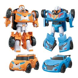 Mini Tobot Transformation Robot Toys Korea Cartoon Brothers Brothers Anime Deformation Car Airplane for Children Gift 240422