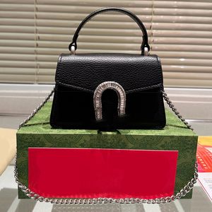 Mini-tassen met handgreep Kristallen kettingtas Dames Crossbody Lippenstift Telefoontas Totes Schouderhandtassen Designertas Luxe tas Echt leer Tijger Katoen Linnen voering