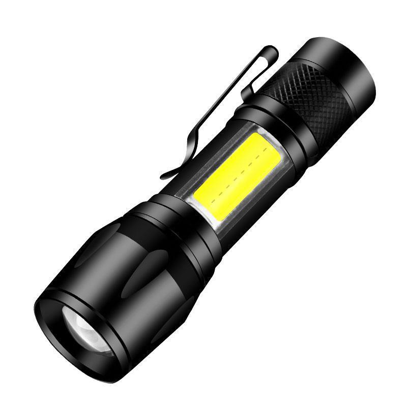 Mini torche LED lampe de poche Rechargeable Portable USB charge lampe de poche haute puissance batterie Camping étanche longue portée lanterne