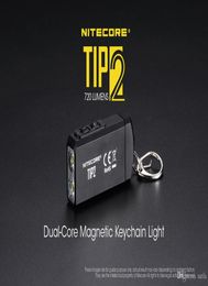 Mini Zaklamp NITECORE TIP2 XP-G3 S3 720 lumen USB Oplaadbare Sleutelhanger Zaklamp Draagbare Lantaarns met Batterij2701621