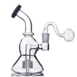 Mini barboteur verre cendrier tuyau d'eau percolateur en ligne conduite d'eau plate-forme pétrolière Bong meilleure qualité 14mm