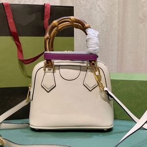 Mini Tote Bags Shell Diana Bamboe Tas Mode Dames Shop Handtassen Crossbody Schouder Totes Lady Designer Luxe Portemonnee Klassieke Letter Gun Kleur Hardware 715775 Totes