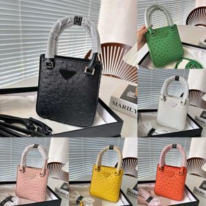 Mini Tote Dames Designer Handtassen Tas Luxe Handtas Struisvogel Patroon Bakken Hoge Kwaliteit Mode Schoudertas