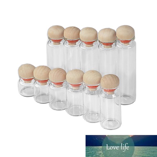 Mini bouteilles en verre Transparent avec bouchon en bois de liège, bouteilles artisanales de décoration, bocaux, flacons, cadeau pour mariage, 100 pièces