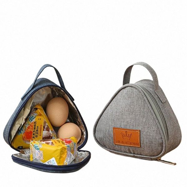 Mini sac à insulati triangulaire en aluminium en aluminium Thermer Colonter Tote Étudiant Sac à balle de riz Boîte à lunch Bento Lunch Carry Bags Z9hn #