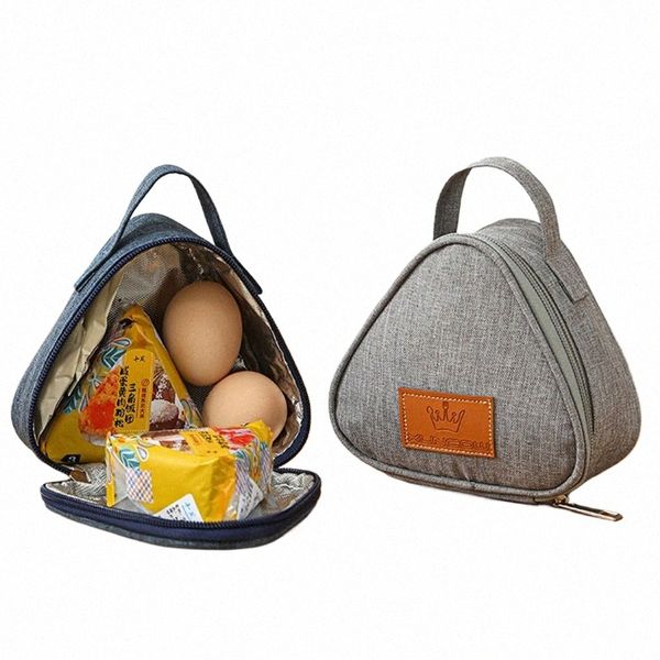 Mini sac à insulati triangulaire en aluminium en aluminium Thermer Colonter Tote Étudiant Sac à balle de riz Boîte à lunch Bento Lunch Carry Bags x0bn #