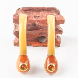 Mini trompette râpée tabac / cigarette à double usine Pipe de tuyau de tuyau