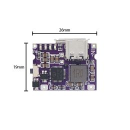 Mini Type-C Charger Motherboard 3A Charge et déchargement module intégré Téléphone mobile rechargeable 5V à 4.2 V