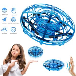 Mini UFO Drone Hand Sensing Induction Flying Hélicoptère Électrique Infraed Portable Quadcopter Flayaball Dron Jouets Pour Enfants LT0096