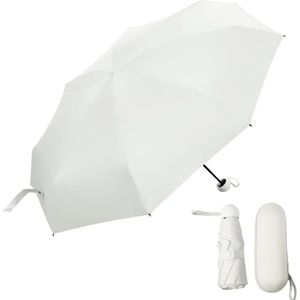 Mini paraguas 5 Cápsula plegable para paraguas para mujeres Protección UV a prueba de lluvia soleada y lluviosa para viajes al aire libre portátil