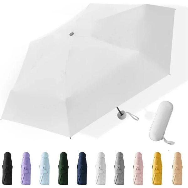 Mini parapluie avec boîte 6-ribs mini parasèges pour hommes pour hommes parapharme pour les hommes