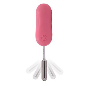 Mini urethra vibrator roze dilatator roestvrij staal waterdichte plug urethra sonde vibrerend ei 10 frequentie masturbatie seksspeeltje 240308