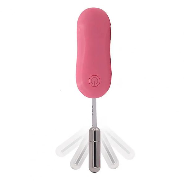 Mini vibrateur d'urètre dilatateur rose en acier inoxydable bouchon étanche sonde d'urètre oeuf vibrant 10 fréquence masturbation jouet sexuel 240308